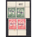 Southern Rhodesia 1942 KG VI  1/2d & 1d EXCISE revenue pairs , MNH    (BF 1-2 )