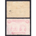 BSAC 1910-16 Double head 1/2d and 1d (Perf 14) , M/H     ( 1d no gum))