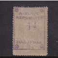 New Republic 1887 1d on blue granite paper with embossing, M/H     (SACC 54)