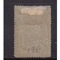 New Republic 1887 1d on blue granite paper with embossing, M/H     (SACC 54)