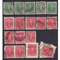 Southern Rhodesia 1931-37 KG V used lot          (2 scans)