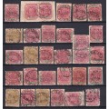 Transvaal 1894-95 Postmark lot, used     ( 3 SCANS)