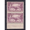 Sierra Leone 1938-44 KG VI 1 1/2d mauve inscriptional pair , MNH