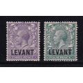 British Levant 1921 KG V 3d & 4d overprinted , M/H
