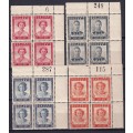 Southern Rhodesia 1947 Victory set in B4 with plate numbers , MNH