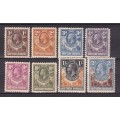 Northern Rhodesia KGV 1925 part Definitive set, M/H           (SACC CV R850)