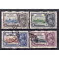 Straits Settlements 1935 Silver Jubilee set , used                        (SG 256-259, CV £23)