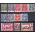 St Lucia 1938-48 KG VI part set , M/H         ( SG 128-135, CV £14)