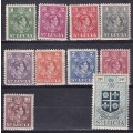 St Lucia 1949-50 KG VI part set , M/H         ( SG 146-155, CV £22)