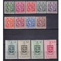 St Lucia 1953-63 QE part set , MLH         ( SG 146-158, CV £32)
