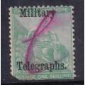Cape of Good Hope 1s Military Telegraphs overprinted stamp (CC), used    (short corner)