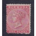 Bermuda 1865-1903 QV 1d rose (CC), M/H                         (SG 1, £100)
