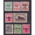 Samoa 1886 > part overprinted sets , M/H & used