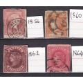 Spain 1856-64 Isabella imperforated lot, used