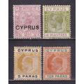 Cyprus 1904> QV,KE ,KG V lot, M/H