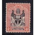 British Central Africa  1896 4d black and orange brown , M/H               (SG 34, CV £40)