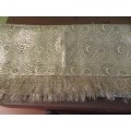 Vintage Gold Lame Shawl with Fringing