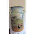 Stunning Large Vintage  Milk With Painted Nguni Cows
