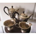 EPNS A1 Silver Plate Tea & Coffee Set with Milk Jug & Sugar Bowl Sheffield England
