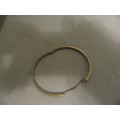 Vintage Gold Plated Hindged Bangle with Safety Chain.