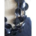Vintage Multi Strand Shell Necklace - Black