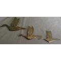 Vintage set of Brass Flying Geese