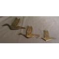 Vintage set of Brass Flying Geese