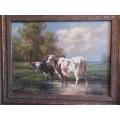 Nguni Cow Painting Beautifully Framed