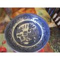 Collection of 25 Pieces of  Blue Willow  Pattern Plates and Bowls