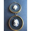 Pair of Flower Cameos Framed from Peter Bates