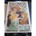 French Art Nouveau Poster Block Mounted