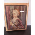 Framed Tapestry Victorian Lady