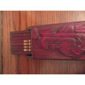 Chinese  Carved Rosewood Box wth Chopsticks