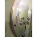 Brass Bevelled Oval Mirror