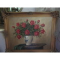 Investment Art - Giovanni Fasciotti Still Life Painting of Roses Framed