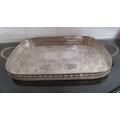 Chased Silver Plated   Gallery Tray