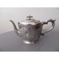 Silverplated J & B Co  Ornate Teapot
