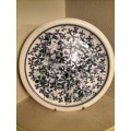 Large Morrocan Stoneware Plate Decorated in Blue & Green