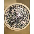 Large Morrocan Stoneware Plate Decorated in Blue & Green