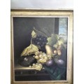 Still Life Painting with Fruit Framed