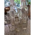 Group of  Clear Vintage Anthropology Bottles