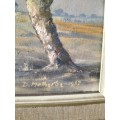 Framed Landscape Painting by Well Known SA Artist  D Malherbe