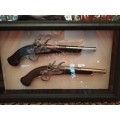 Framed Pair of  Pistols in A Shadow Box