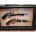Framed Pair of  Pistols in A Shadow Box