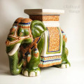 Decorative large Ceramic Indian Elephant Plant Stand/ Side Table