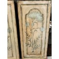 Pair of Hand Painted Botanicals on Wooden Panels