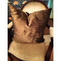 Large  Brown Velvet Cushion Cover