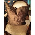 Large  Brown Velvet Cushion Cover