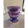 Amethyst & Clear Venetian Glass Vase