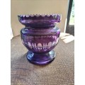 Amethyst & Clear Venetian Glass Vase